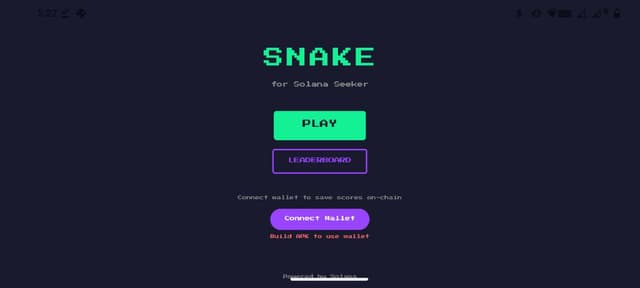 Snake Home Screen